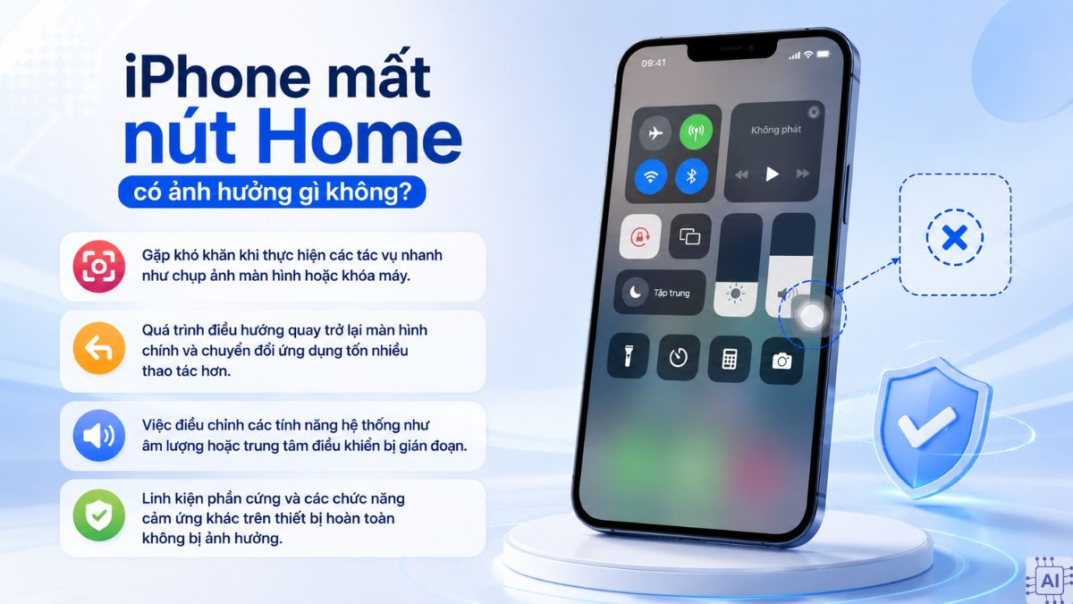 iPhone mất nút Home gây ra nhiều bất tiện