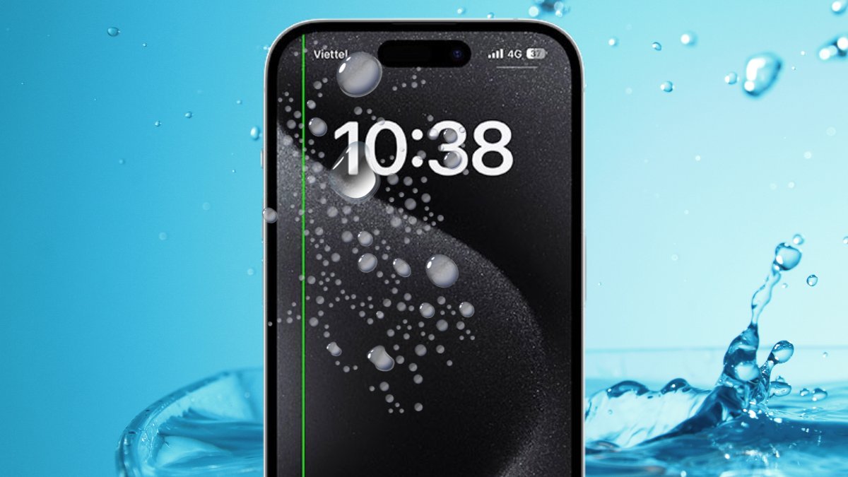 iPhone bị sọc màn hình do bị ngấm nước