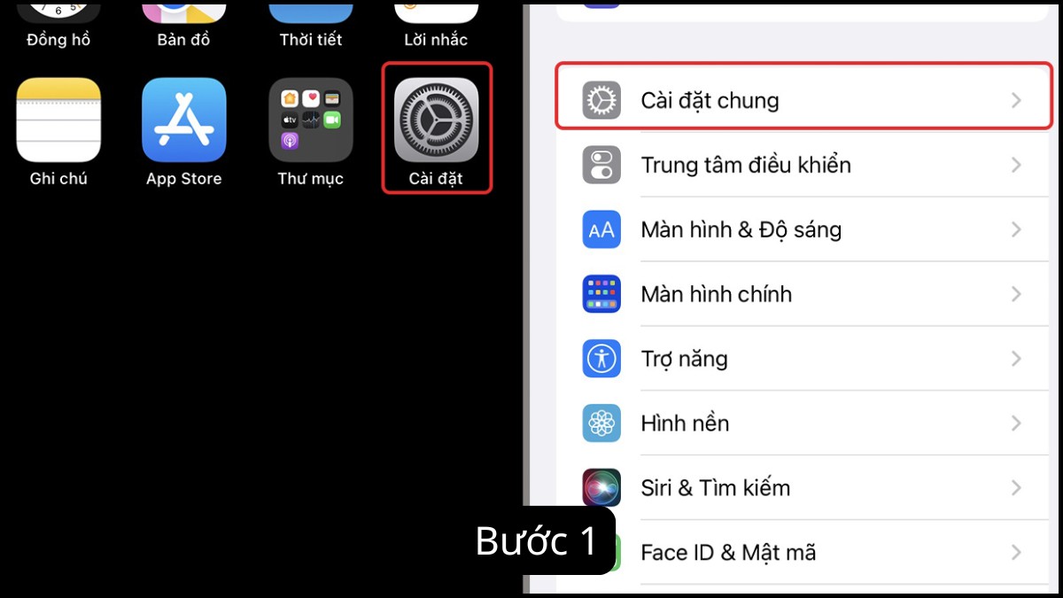 Khôi phục cài đặt gốc để khắc phục iPhone chụp ảnh bị tối - bước 1