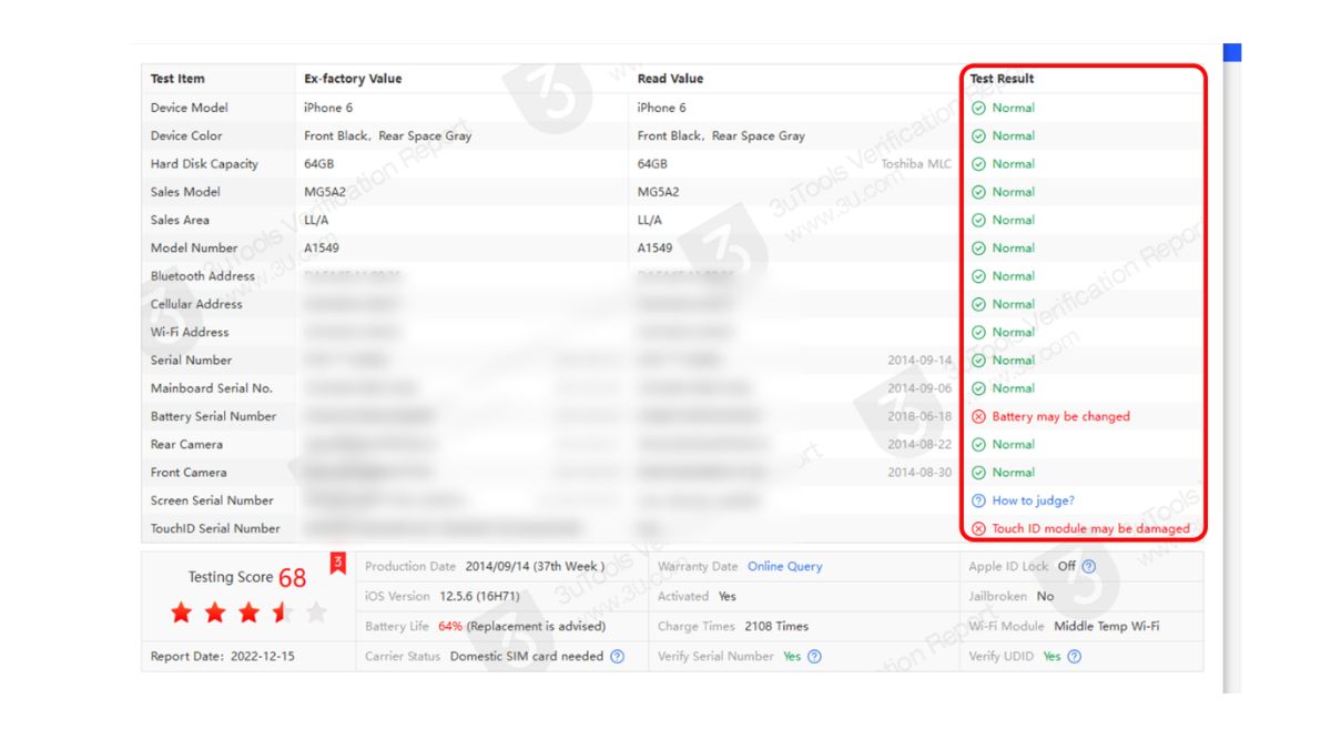 Cách kiểm tra iPhone cũ 99 bằng 3uTools - bước 5