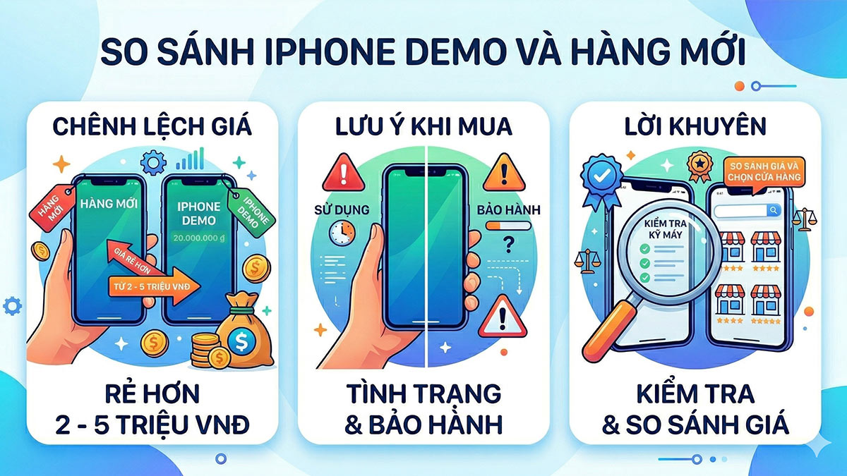 Giá iPhone Demo hiện nay thấp hơn 20-30% hàng mới