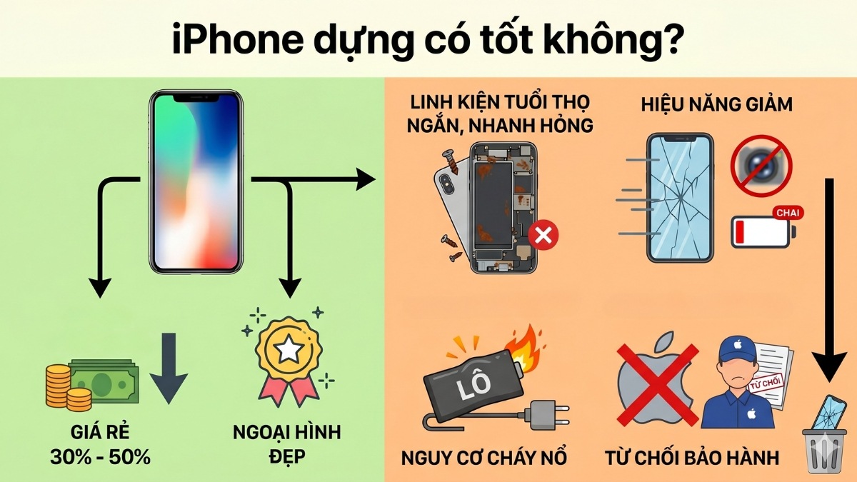 Ưu và nhược điểm của iPhone dựng
