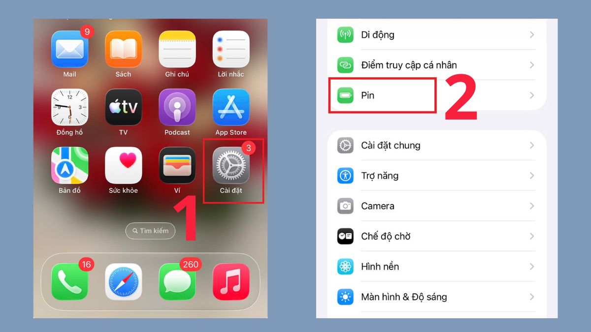 Kiểm tra pin iPhone trưng bày - bước 1