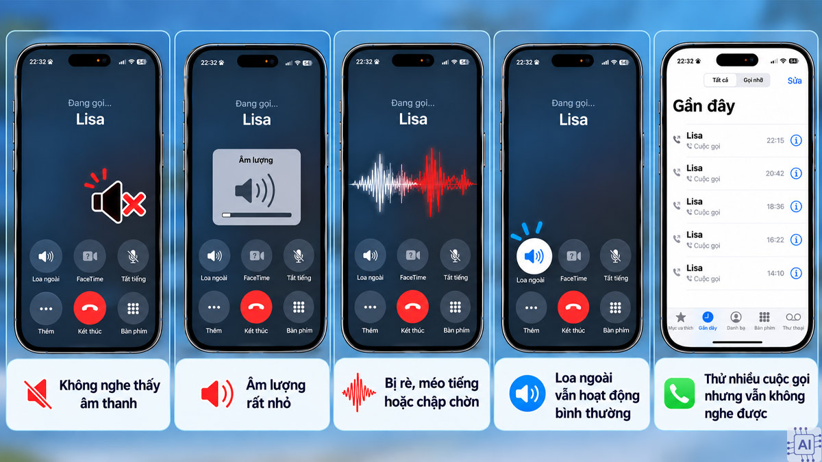 Dấu hiệu nhận biết iPhone không nghe được loa trong