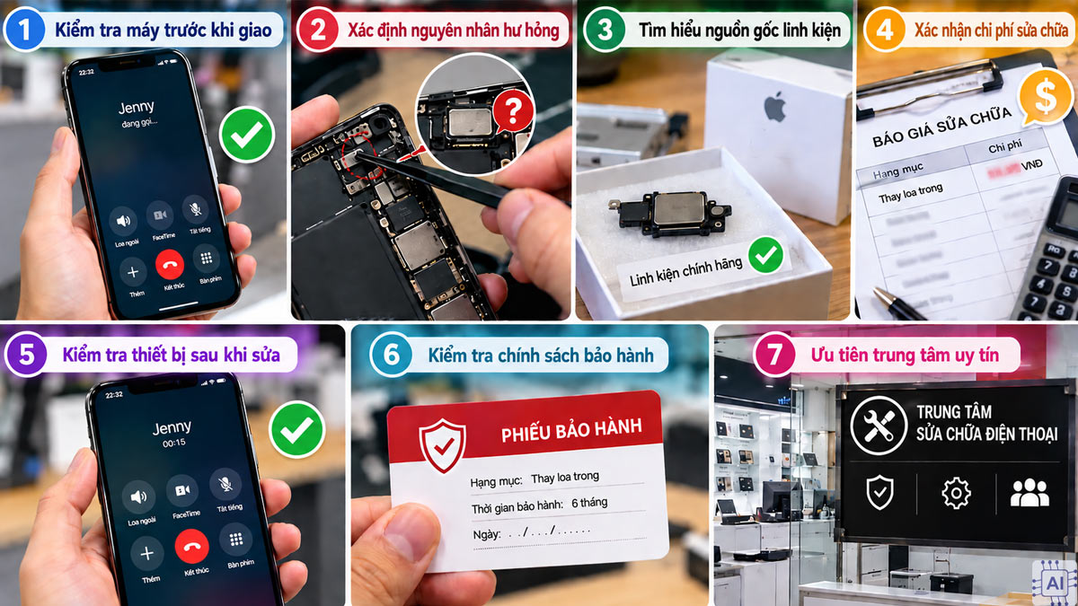 Lưu ý khi sửa loa trong tránh bị tráo linh kiện