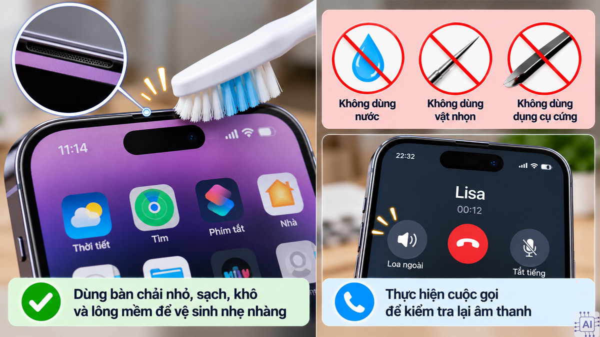 Vệ sinh loa iPhone để khắc phục lỗi loa trong iPhone