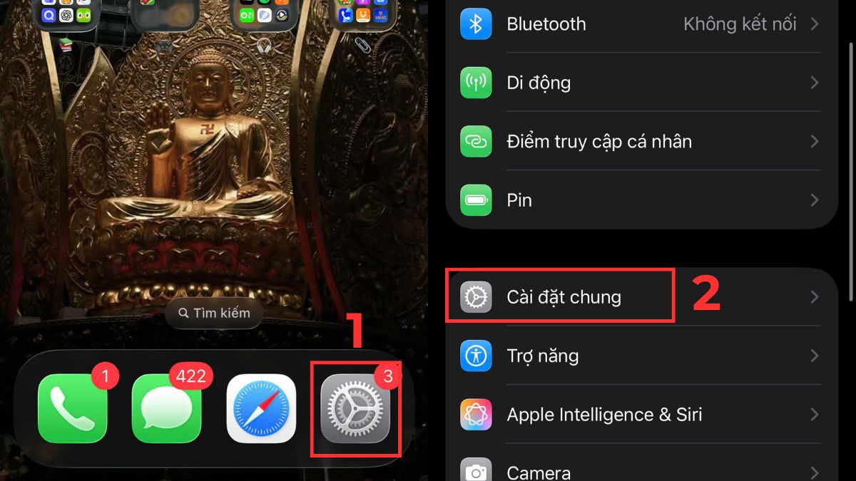 Khôi phục cài đặt gốc iPhone không tắt được màn hình - bước 1