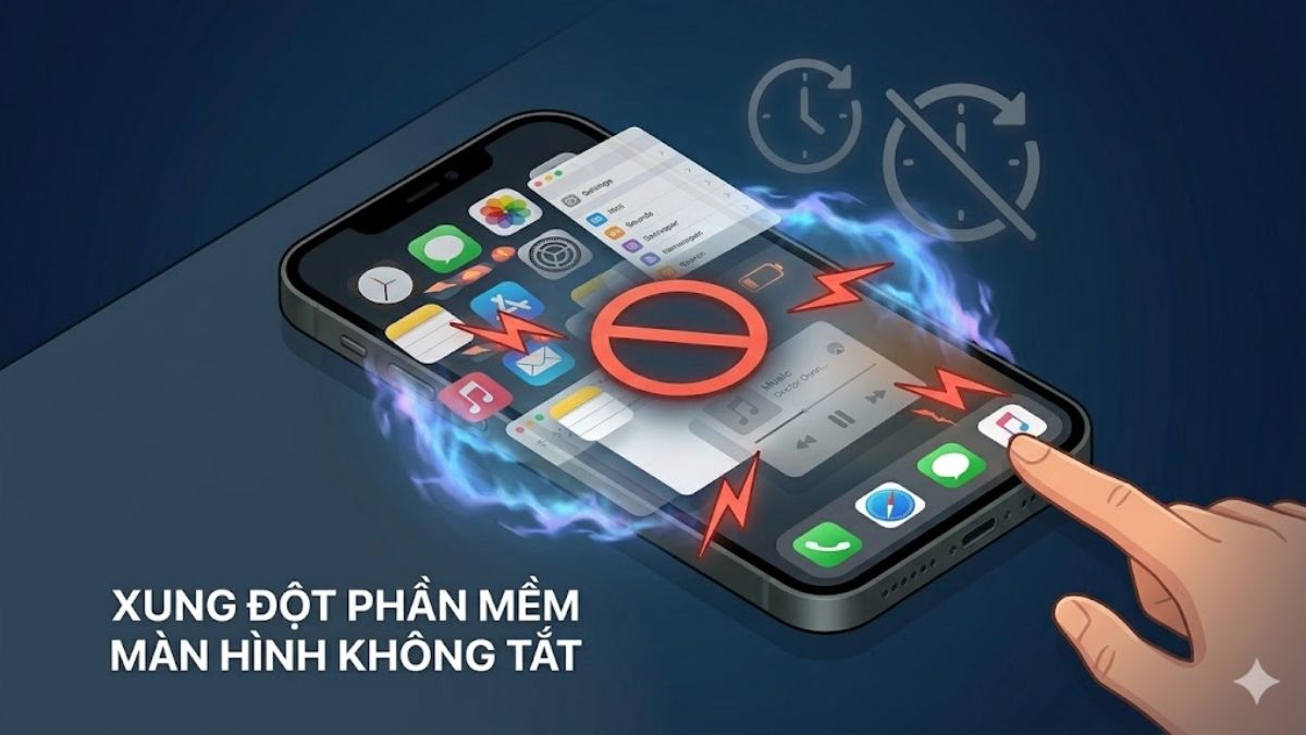 iPhone không tắt được màn hình do xung đột phần mềm