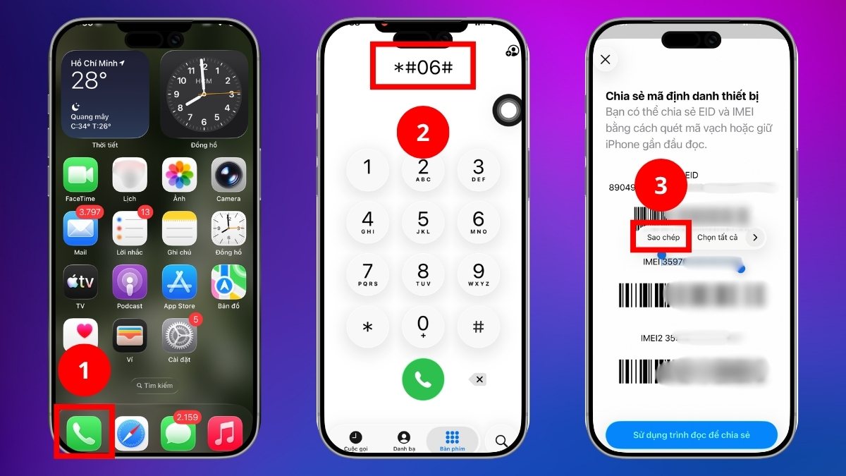 Cách kiểm tra iPhone Lock bằng IMEI/ Serial Number - bước 1