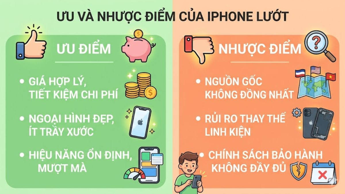 Ưu và nhược điểm của iPhone lướt