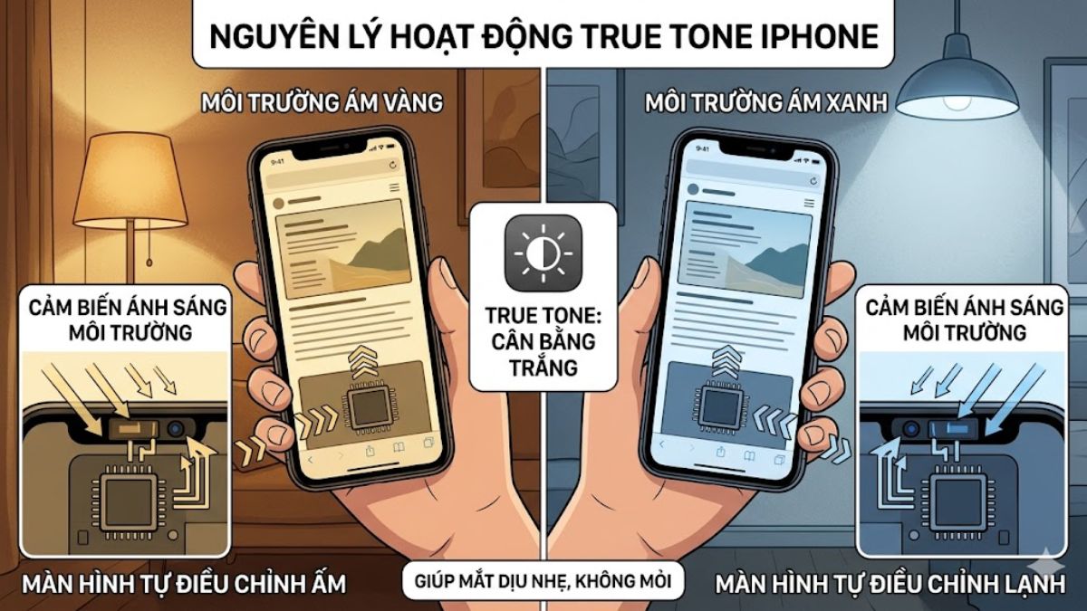 Nguyên lý hoạt động của True Tone iPhone