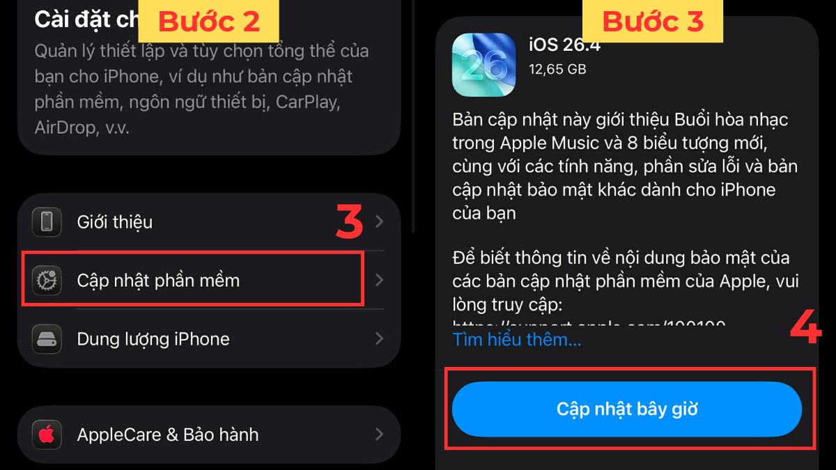 Cập nhật iOS để khắc phục lỗi iPhone mất True Tone - bước 2