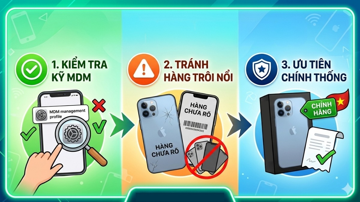 Các lưu ý khi mua iPhone MDM