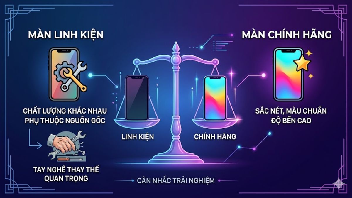 Chất lượng iPhone màn linh kiện
