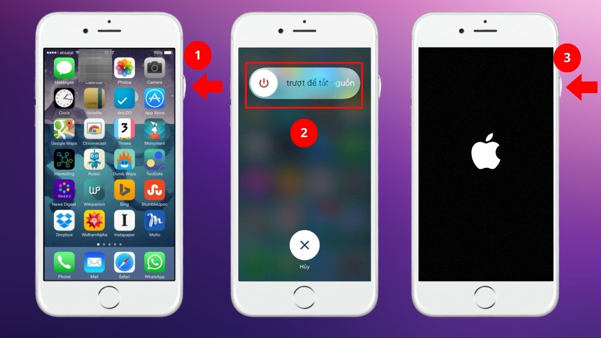 Khởi động lại iPhone có nút home khi iPhone bị văng ứng dụng 