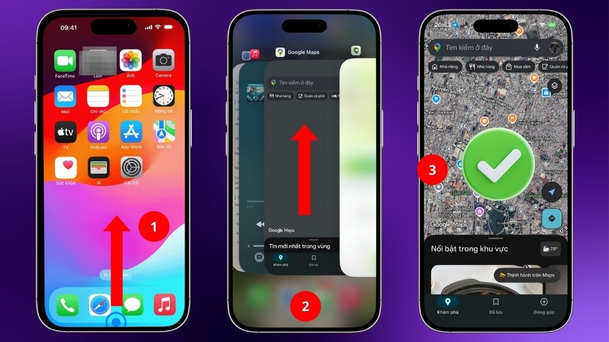 Tắt và khởi động lại iPhone không có nút home khi iPhone bị văng ứng dụng 