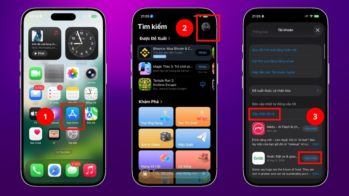 Cập nhật phiên bản mới nhất của ứng dụng khi iPhone bị văng ứng dụng 
