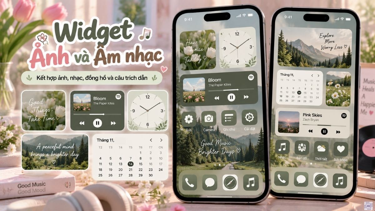 Widget iPhone với phong cách âm nhạc