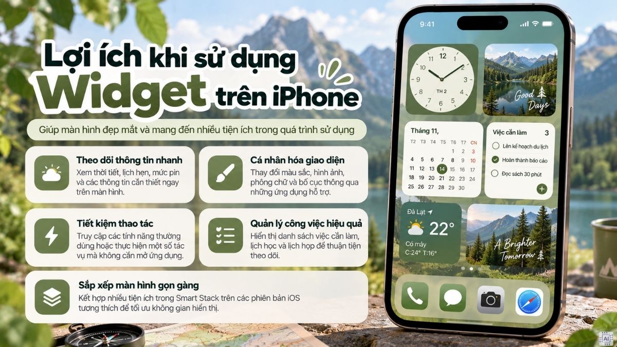 Lợi ích khi sử dụng Widget trên iPhone