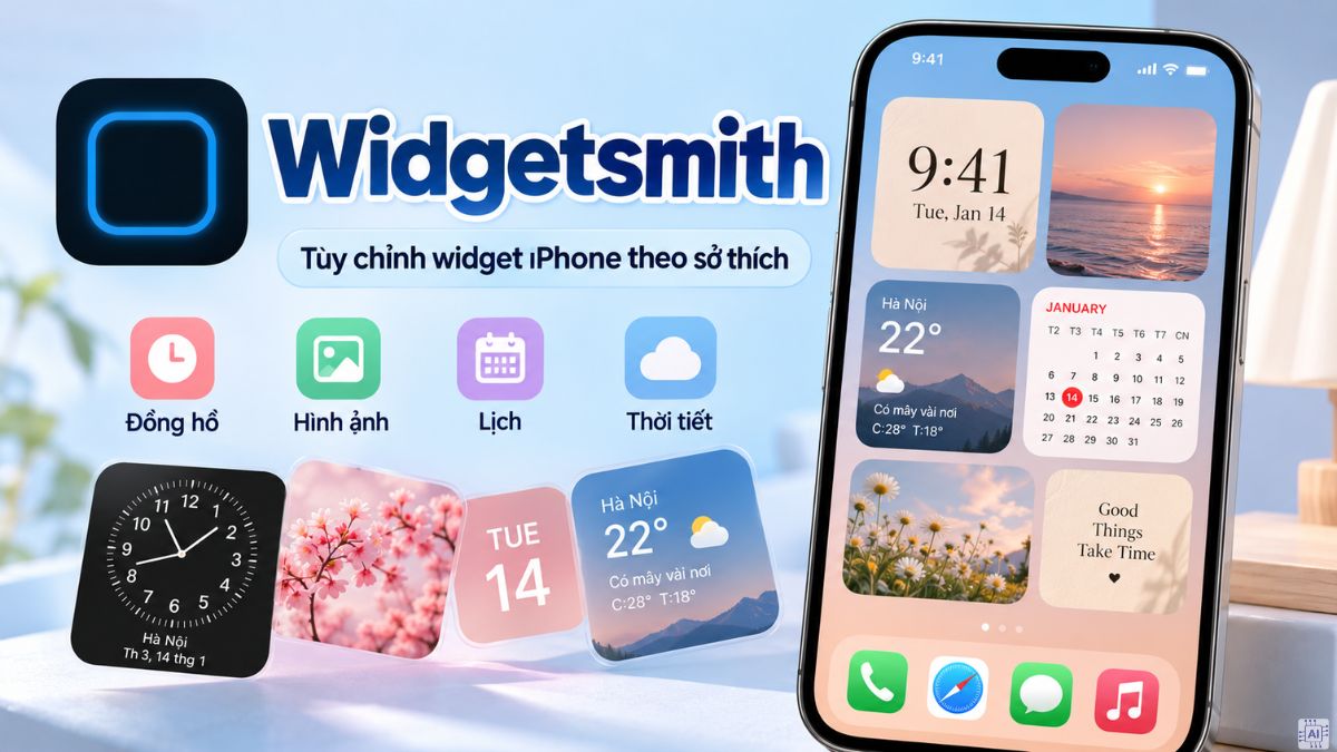 Widgetsmith: Tùy chỉnh widget iPhone theo sở thích