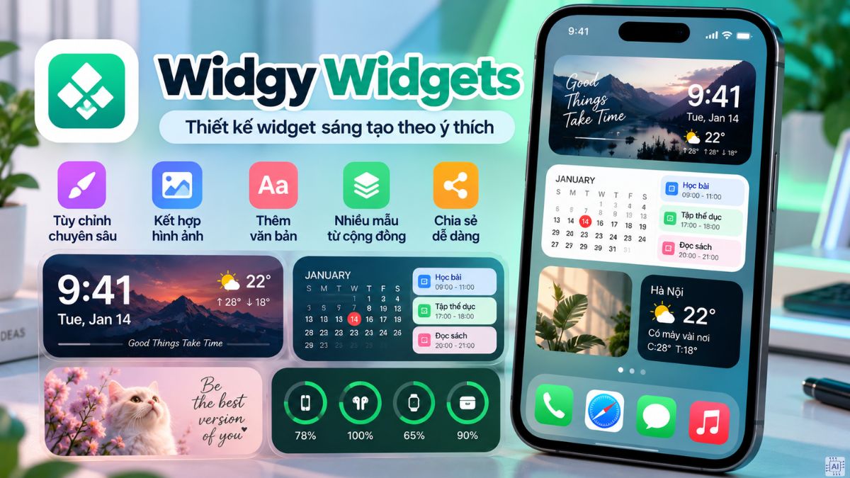 Widgy Widgets: Thiết kế widget sáng tạo