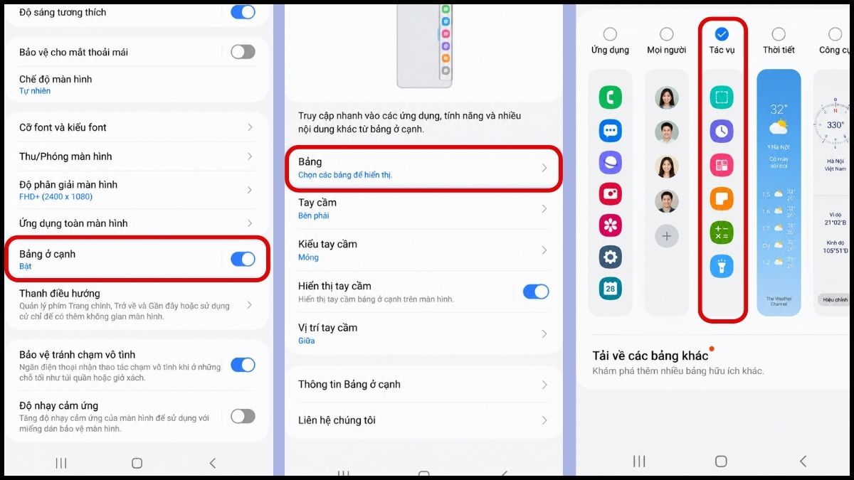 Cách khóa màn hình Samsung bằng Edge Panels - bước 2