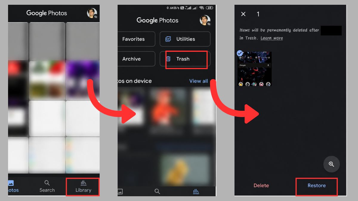 Cách khôi phục ảnh đã xóa trên điện thoại Android bằng Google Photos