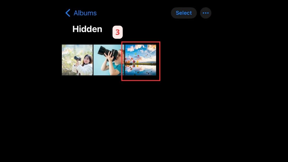 Cách khôi phục ảnh đã ẩn trên iPhone - bước 3
