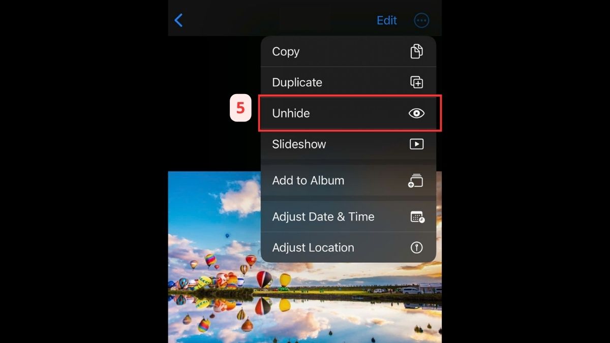 Cách khôi phục ảnh đã ẩn trên iPhone - bước 5