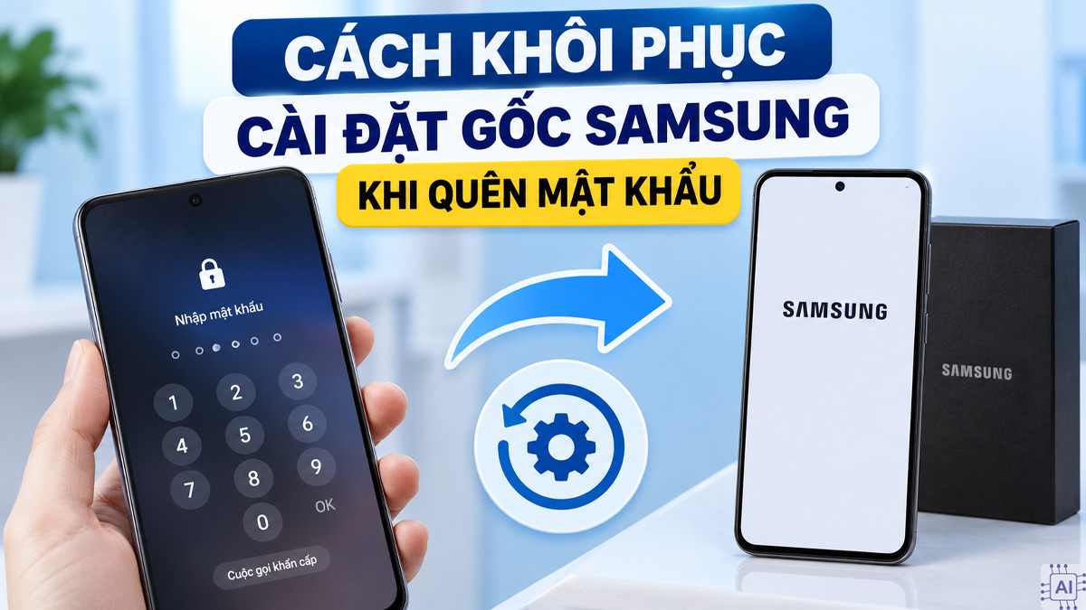 Cách khôi phục cài đặt gốc Samsung khi quên mật khẩu