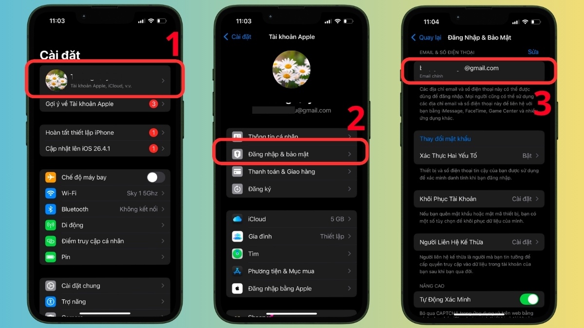 Kiểm tra số điện thoại, email khi không nhận được mã xác minh ID Apple