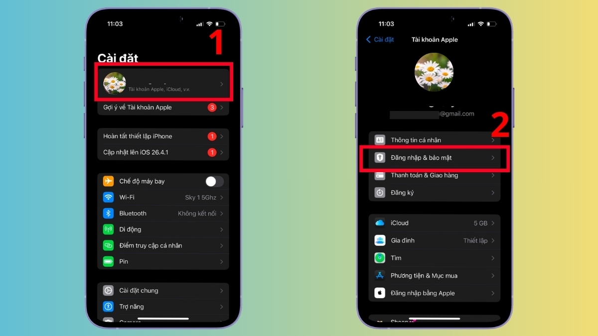 Thêm lại địa chỉ email mới khi không nhận được mã xác minh ID Apple - bước 1