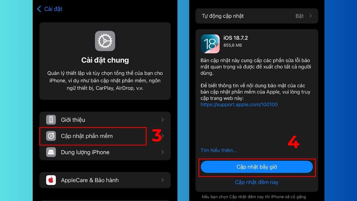 Khắc phục lỗi không đồng bộ ảnh iCloud trên iPhone bằng cách cập nhật iOS mới - bước 3