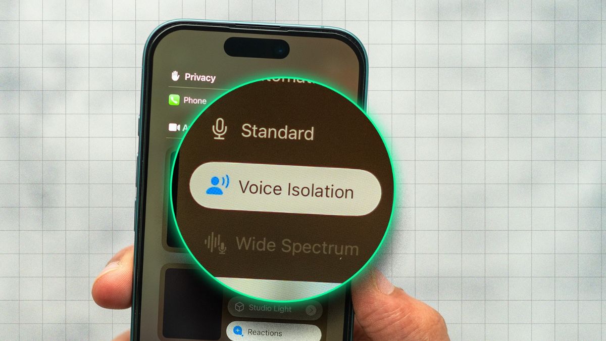 Tính năng Voice Isolation khử tiếng ồn trên iPhone