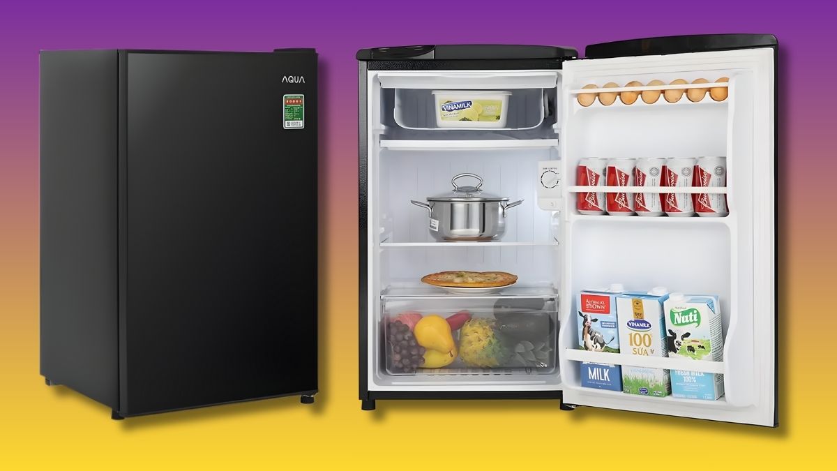 Kích thước tủ lạnh 1 cánh AQUA 90 lít 