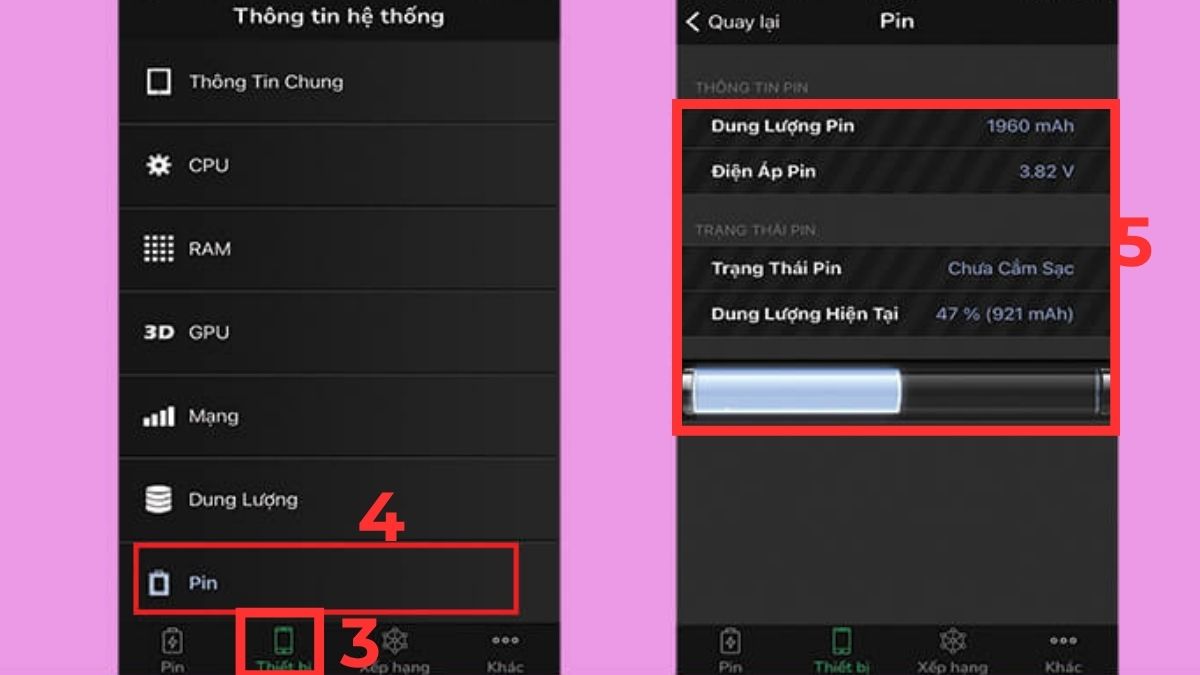 Sử dụng Battery Testing để kiểm tra độ chai pin điện thoại iPhone - bước 2,3