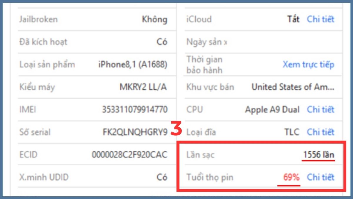 Sử dụng 3uTool để kiểm tra độ chai pin điện thoại iPhone - bước 3