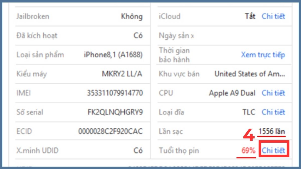 Sử dụng 3uTool để kiểm tra độ chai pin điện thoại iPhone - bước 4
