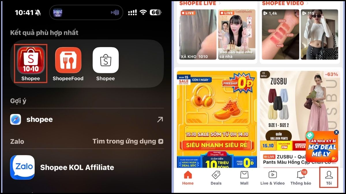 Liên hệ chăm sóc khách hàng Shopee bằng cách gọi tổng đài Shopee - bước 1