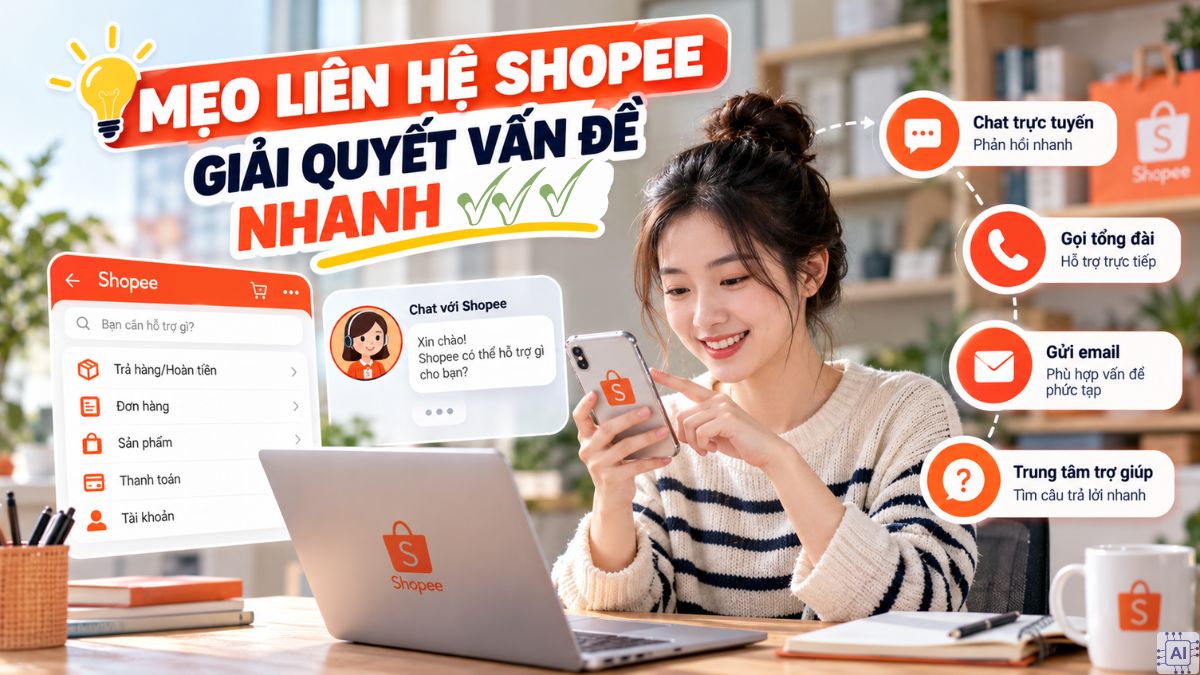 Mẹo liên hệ Shopee giải quyết vấn đề nhanh nhất