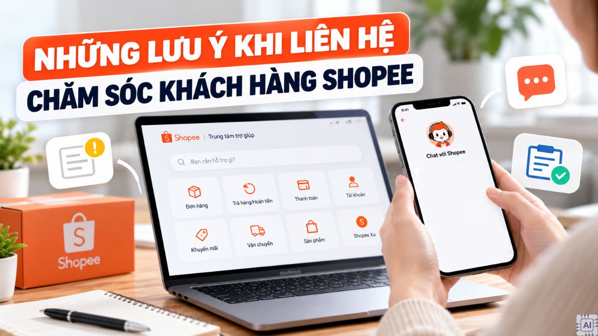 Những lưu ý khi liên hệ chăm sóc khách hàng Shopee