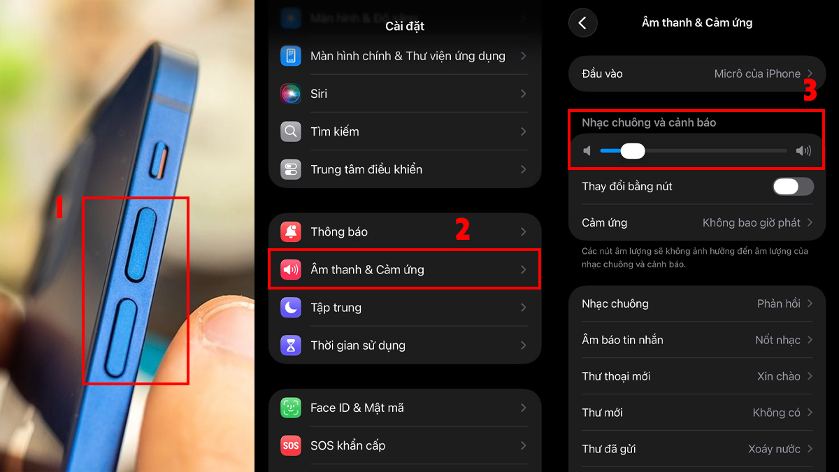 Kiểm tra & chỉnh cài đặt âm lượng khi loa iPhone 12 Pro Max bị nhỏ