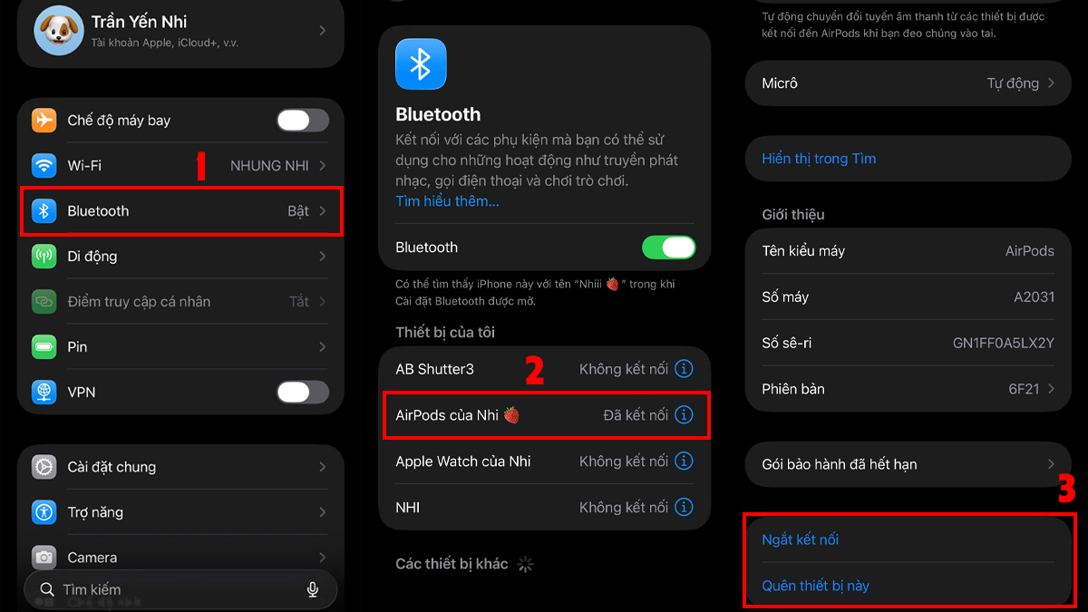 Tắt kết nối Bluetooth với thiết bị âm thanh khác khi loa iPhone 12 Pro Max bị nhỏ