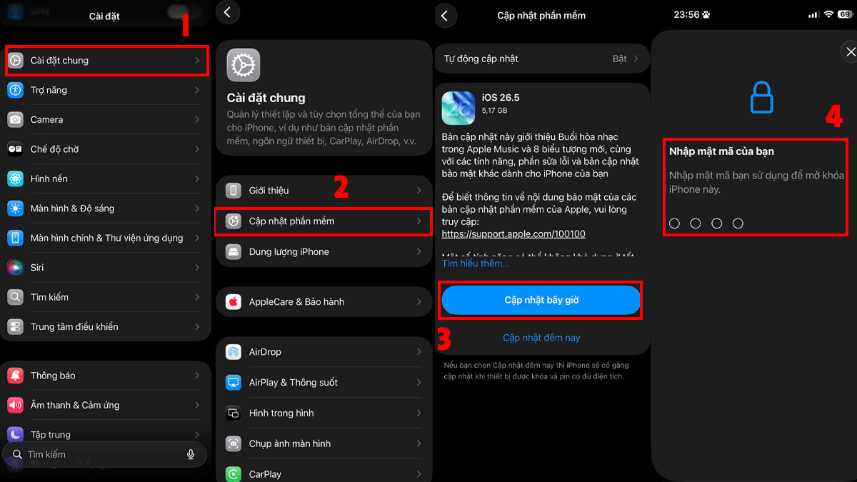 Cập nhật iOS mới khi loa iPhone 12 Pro Max bị nhỏ