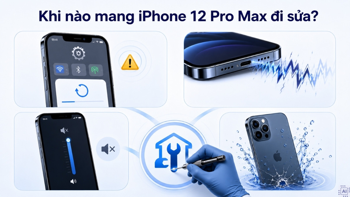 Thời điểm mang điện thoại iPhone 12 Pro Max đi sửa