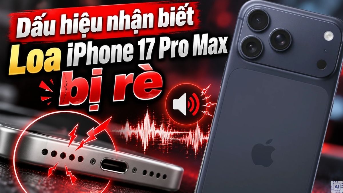 Dấu hiệu nhận biết loa iPhone 17 Pro Max bị rè