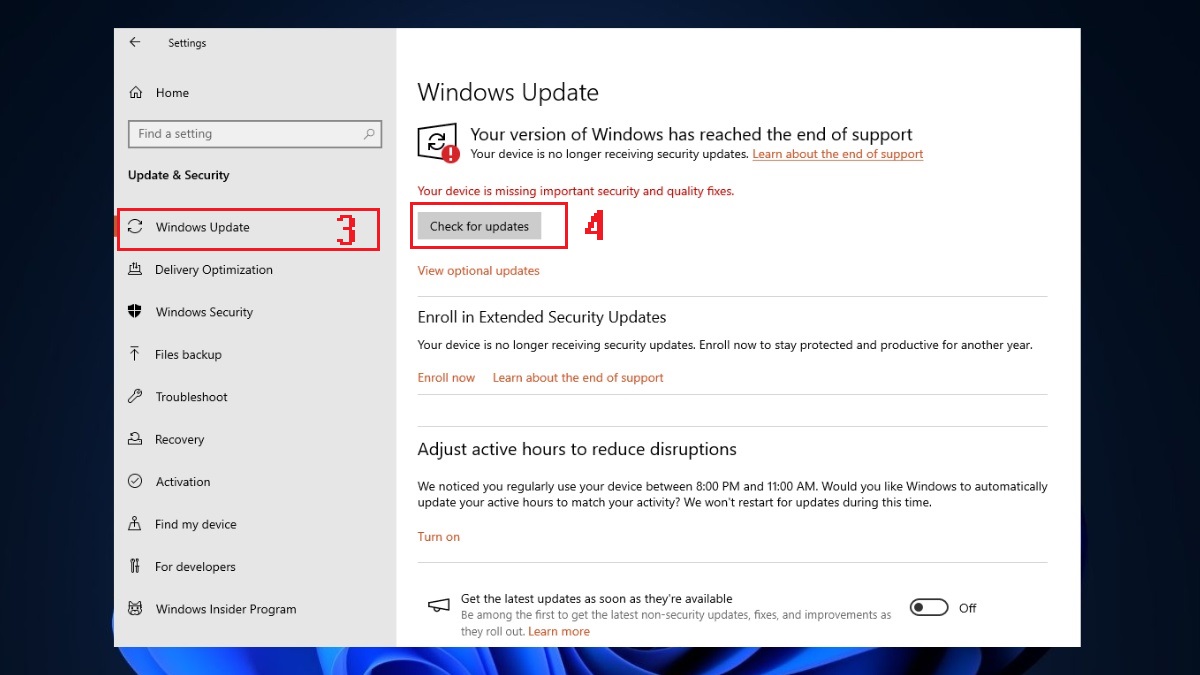 Khắc phục lỗi 4013 khi restore iPhone bằng cách kiểm tra cập nhật trên Windows - bước 3
