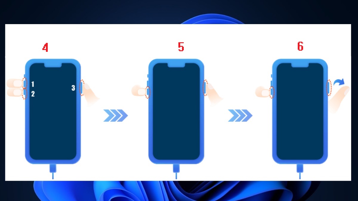 Khắc phục lỗi 4013 khi restore iPhone bằng cách đưa về DFU - bước 2