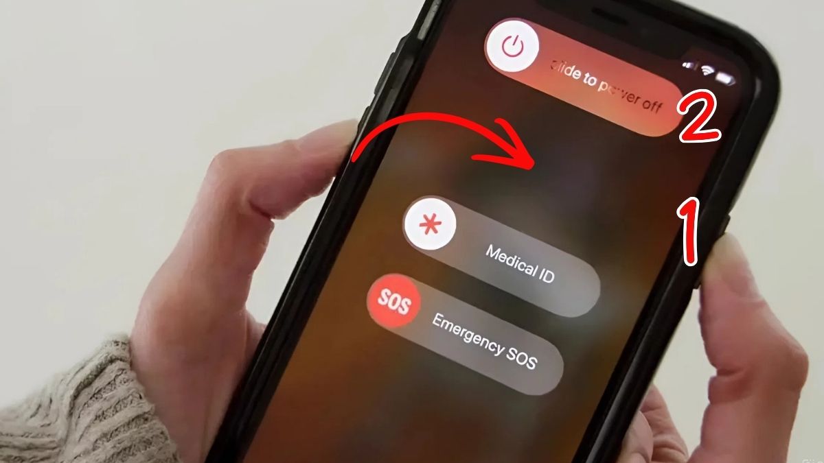 Khởi động lại iPhone khi gặp lỗi AirPods không kết nối được với iPhone 
