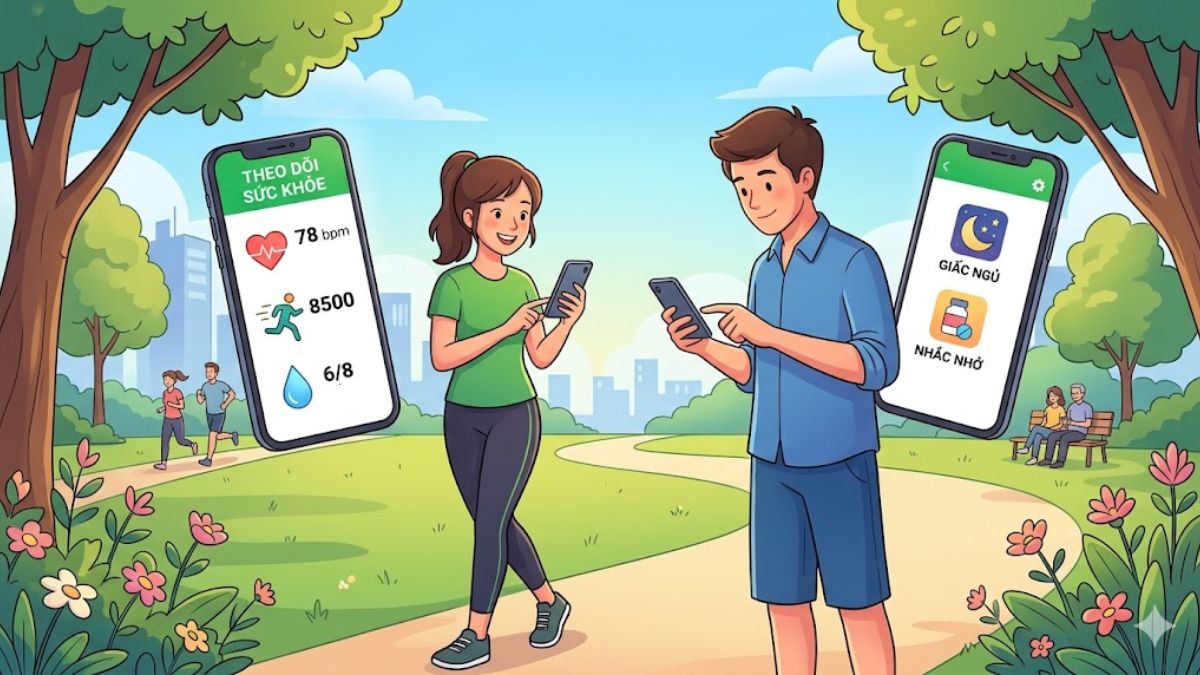 Theo dõi sức khỏe bản thân là lợi ích của điện thoại thông minh